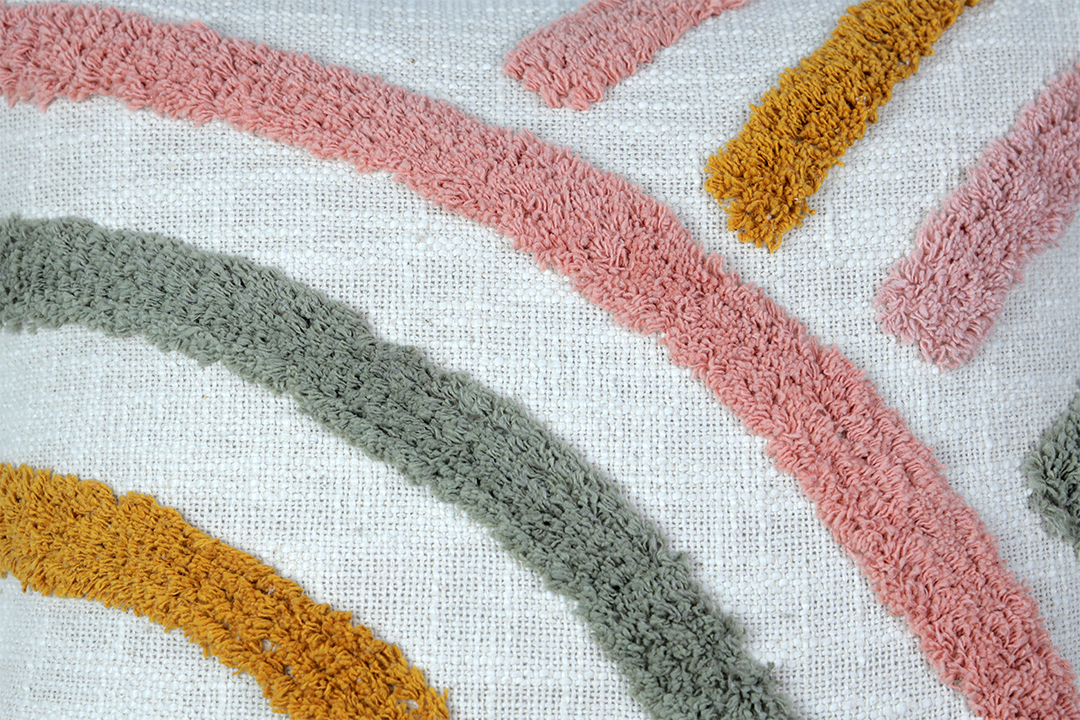 Snigdha Rainbow Tufted Cushion