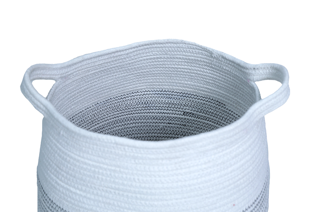 Kaplava Black & White Laundry Basket