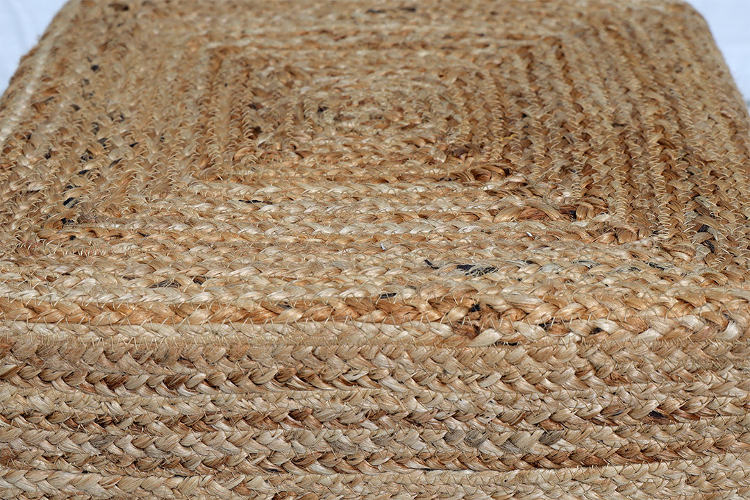 Indra Natural Rectangular Pouffe