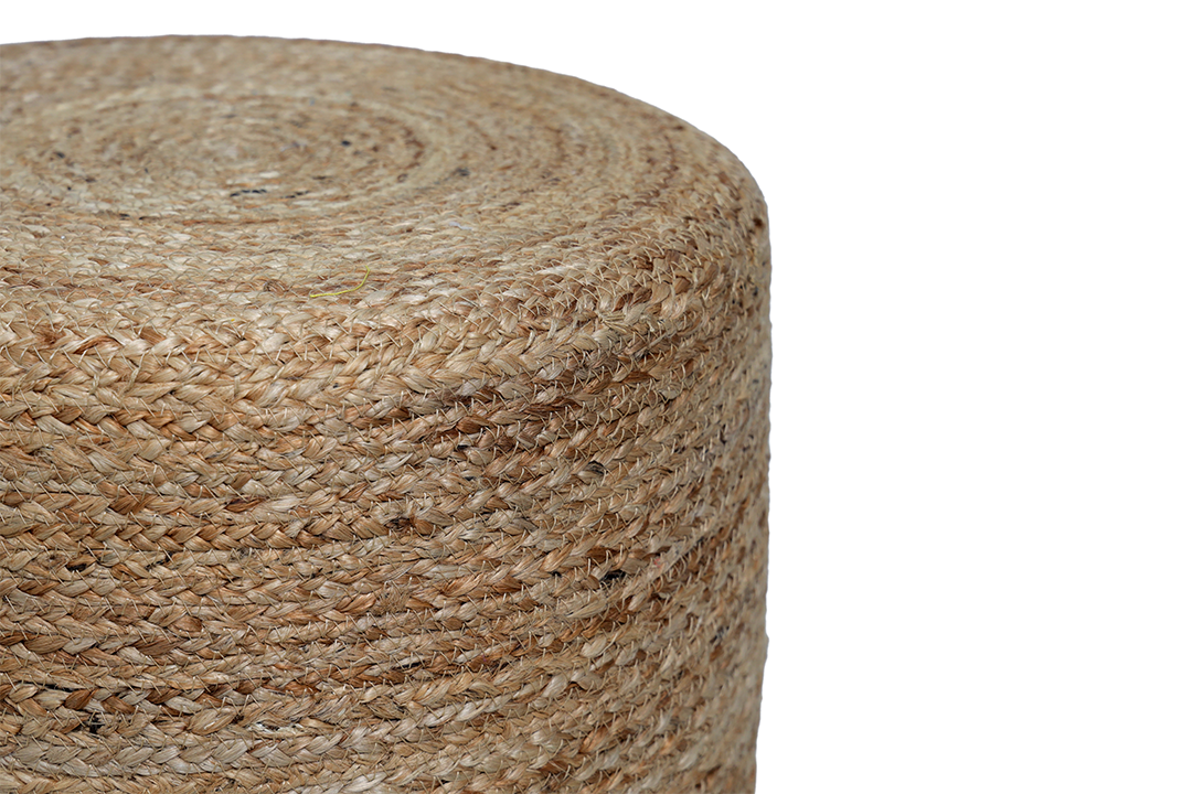 Sencillo Natural Jute Pouffe