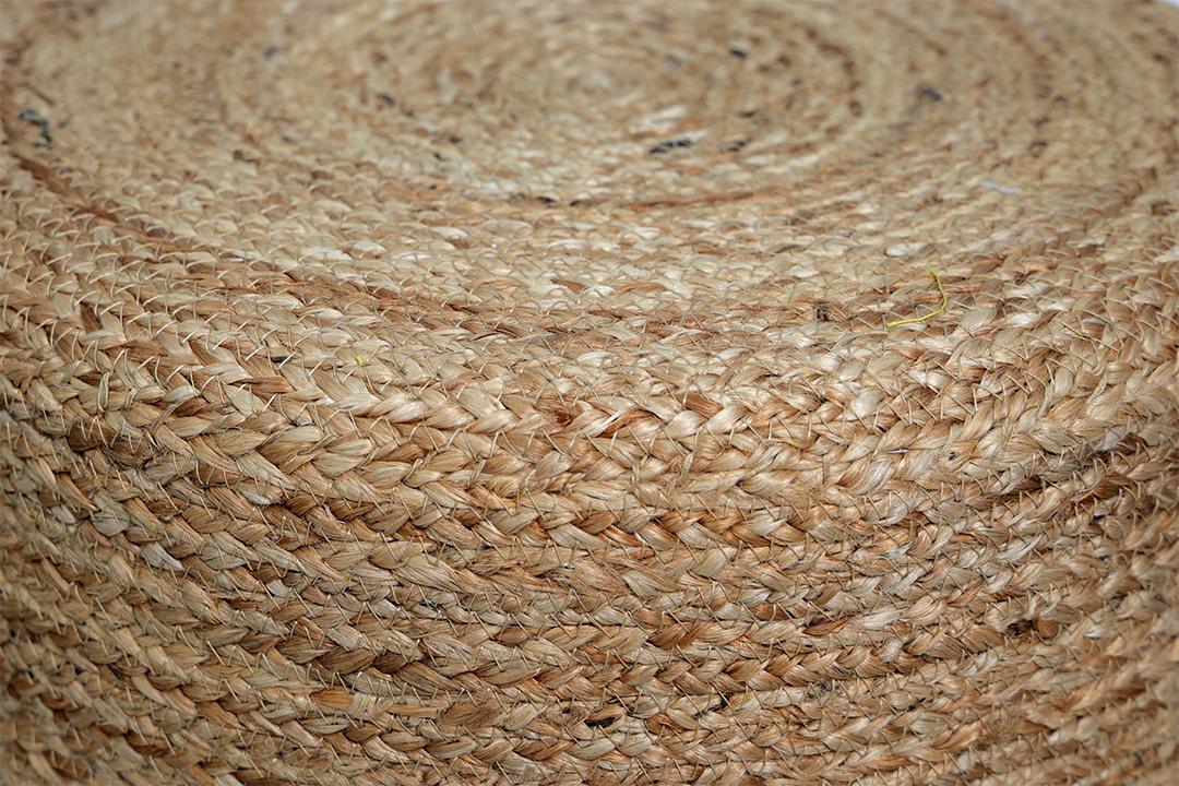 Sencillo Natural Jute Pouffe